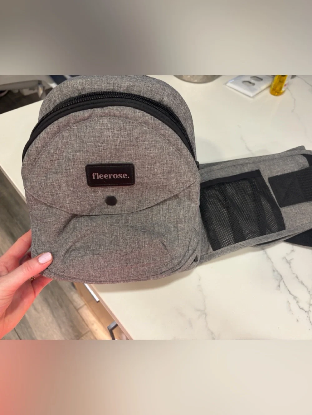 Gray baby belt hip Carrier